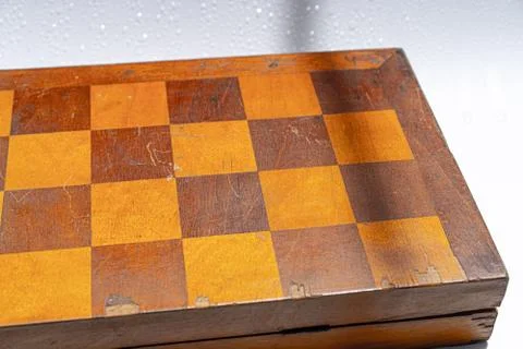 Chess board on a white background 스톡 사진