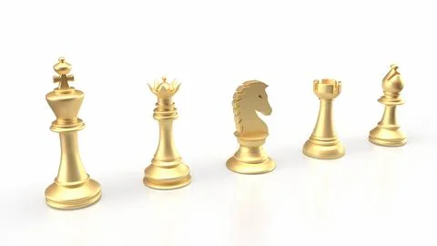 The Chess  for Business concept 3d rendering. Stock Illustration