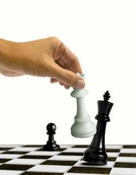Chess checkmate move on king Stock Photos