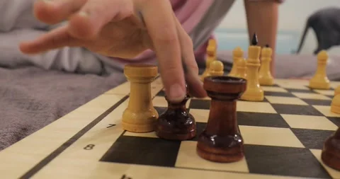 Chess on a chessboard Video stock 144887331