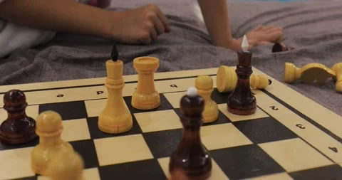 Chess on a chessboard Video stock 144887654