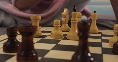 Chess on a chessboard Video stock 144908562