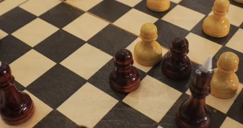 Chess on a chessboard Video stock 144908603