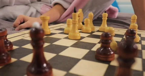 Chess on a chessboard Video stock 144908623