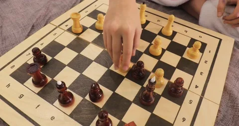 Chess on a chessboard Video stock 144968483