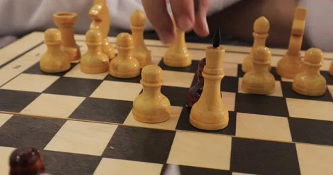 Chess on a chessboard Video stock 144968520