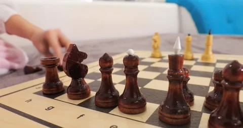 Chess on a chessboard Stock Footage 145246062