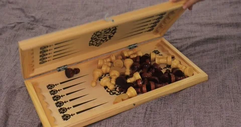 Chess on a chessboard Stock Footage 145246080