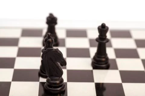 Chess on the chessboard Stock Photos