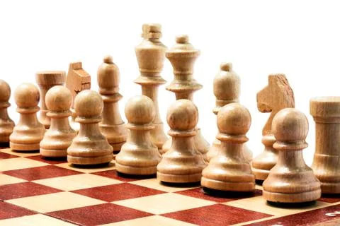 Chess on a chessboard Stock Photos