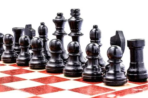 Chess on a chessboard Stock Photos