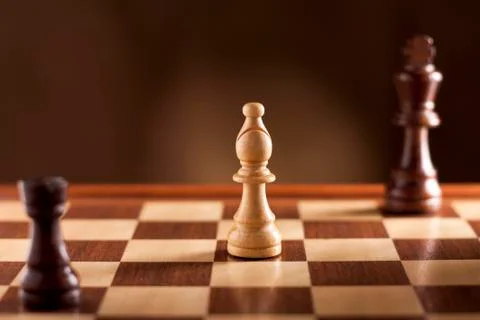 Chess on Chessboard Stock Photos