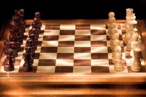 Chess on Chessboard Stock Photos