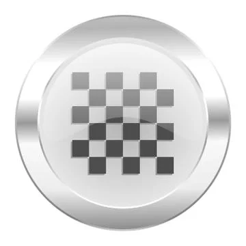 Chess chrome web icon isolated. Stock Illustration