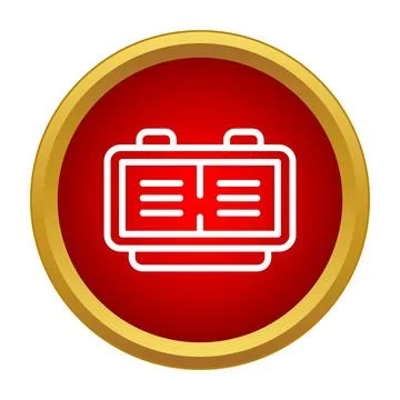 Chess clock game timer icon on a red background Stock Illustration