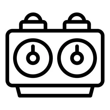 Chess clock icon outline vector. Online game Stock Illustration