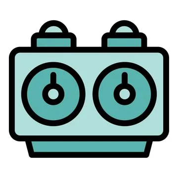 Chess clock icon vector flat Stock Illustration