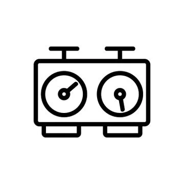 Chess clock timer icon vector outline illustration Illustrazione stock