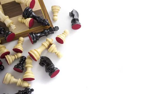 Chess competition symbol with empty space top view. Stock Photos
