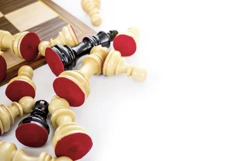 Chess competition symbol with empty space and top view Stock Photos