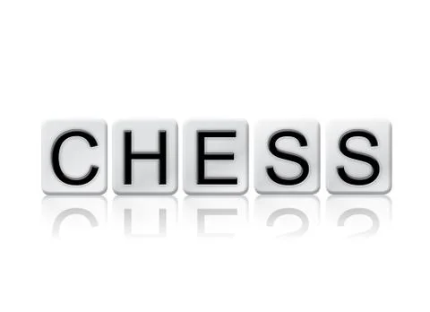 Chess Concept Tiled Word Isolated on White Stock Illustration