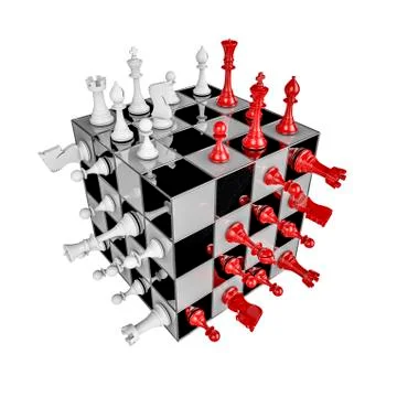 Chess cube Illustrazione stock