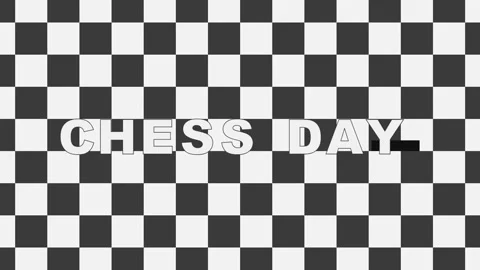 Chess Day Celebration Background Graphic. Video stock 331921871