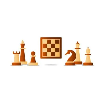 Chess debut, tournament event, chess club, strategy concept Stock Illustration