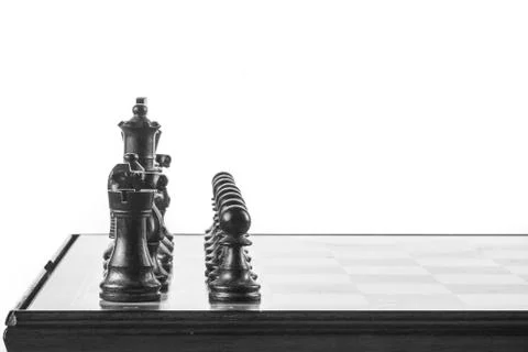 Chess deployed on the board Stock Photos