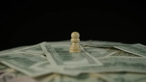Chess on the dollars. Stock-Footage 138459873