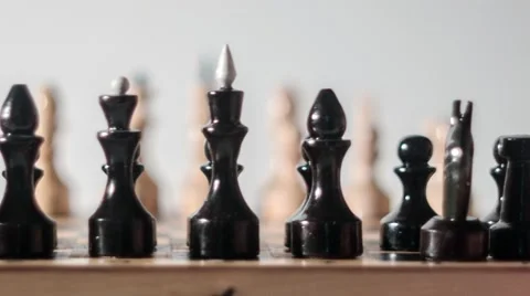 Man thinking about next chess move gets checkmate - Free Stock Video