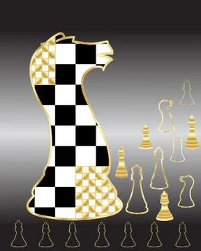 Chess elements Stock Illustration