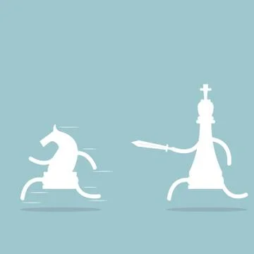 Chess fight Illustrazione stock