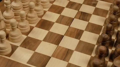 Chess figures on a board. up view Stock Footage 147073422