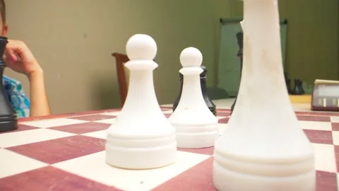 Chess figures on chessboard extreme closeup Stock Footage 209448503