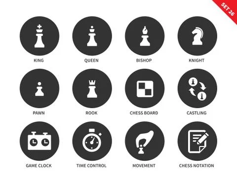 Chess figures icons on white background Иллюстрация