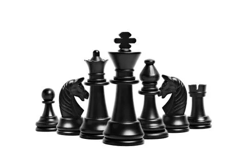 Chess figures isolated Stock Photos