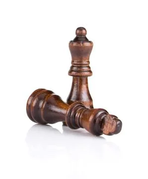 Chess figures isolated on white Stock Photos