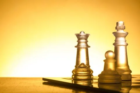 Chess. First step. Copy space for text Foto stock