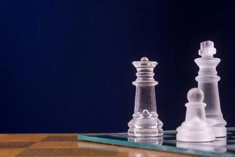 Chess. First step. Copy space for text Stock-Fotos