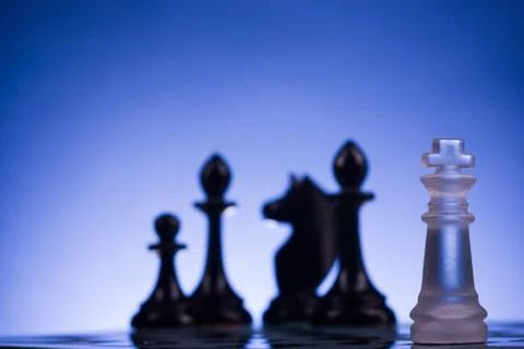 Chess. First step. Copy space for text Stock Photos