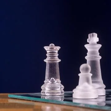 Chess. First step. Copy space for text Stock-Fotos