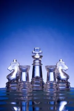 Chess. First step. Copy space for text Stock Photos