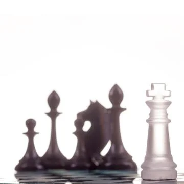 Chess. First step. Copy space for text Stock-Fotos