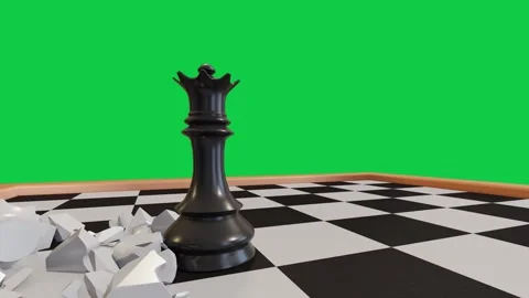 Chess fracture 3d animation Video stock 303636634