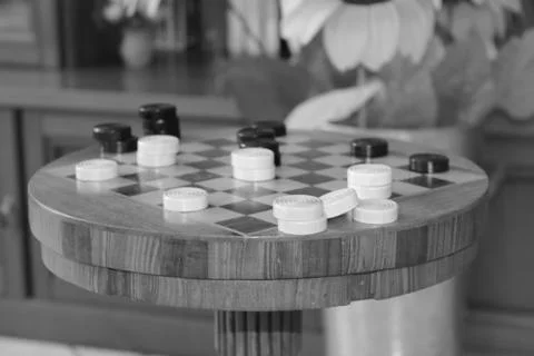 Chess &amp; game of checkers Stock Photos