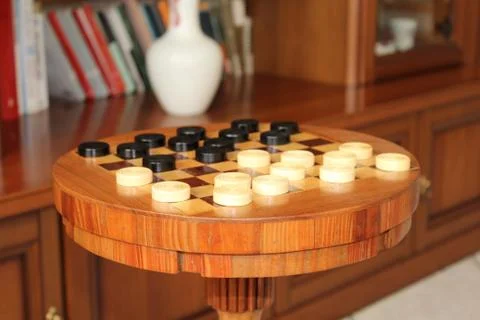 Chess &amp; game of checkers Stock Photos