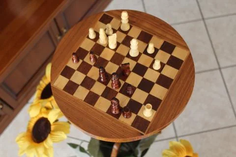 Chess &amp; game of checkers Stock Photos