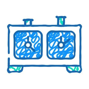 Chess game clock icon doodle illustration イラスト素材
