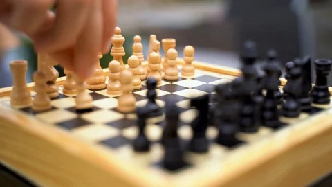 Chess Game Close Up Stock Footage 92842725
